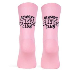 coffee club socks pink