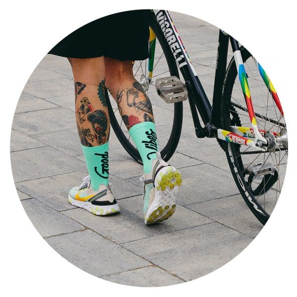 Pacific and Co Good Vibes Cycling Socks Mint