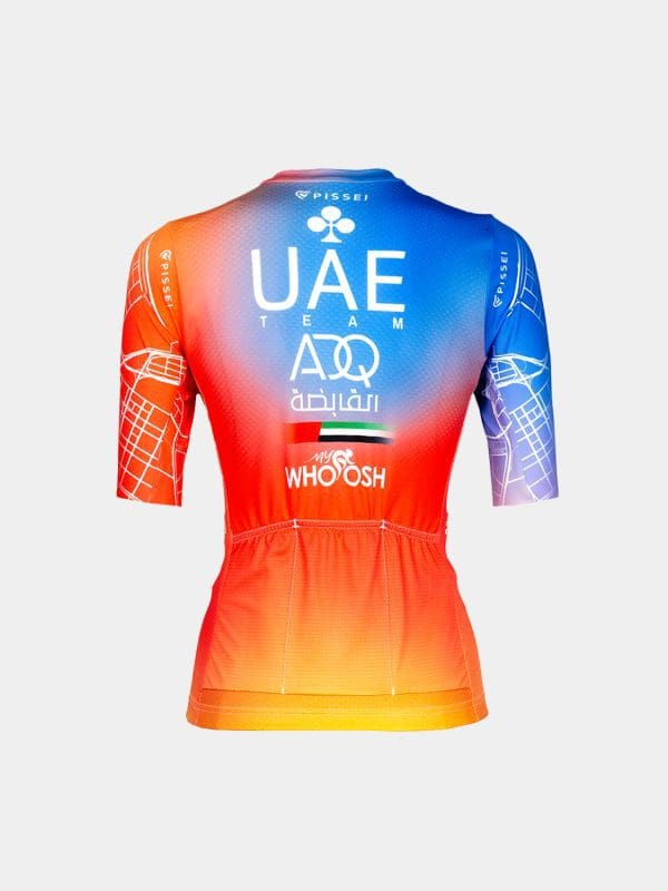 Pissei UAE Team Emirates Replica Short Sleeve Cycling Jersey Women