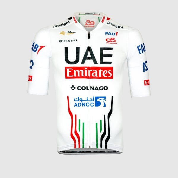2024 Pissei UAE Team Emirates Official Short Sleeve Cycling Jersey Men