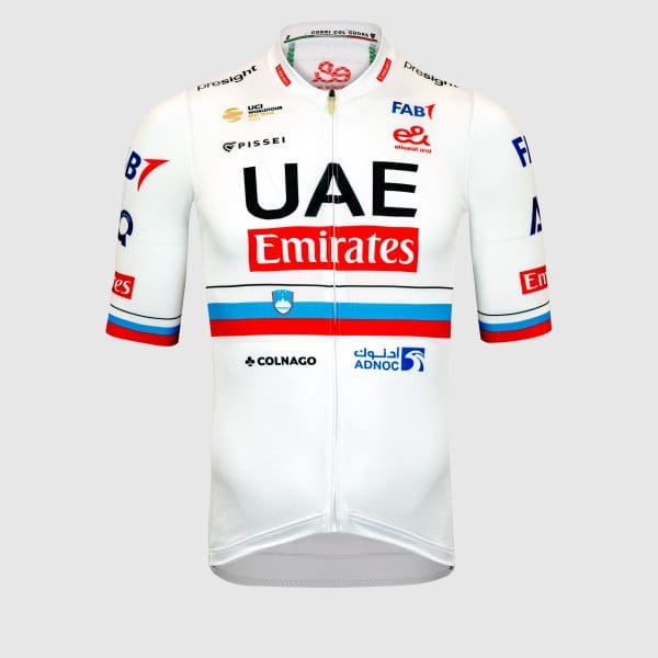 2024 Pissei UAE Team Emirates Short Sleeve Jersey Tadej Pogačar Slovenia Replica