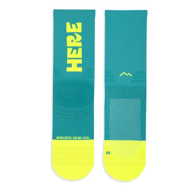 Pacific and Co Here Now Performance Socks Green